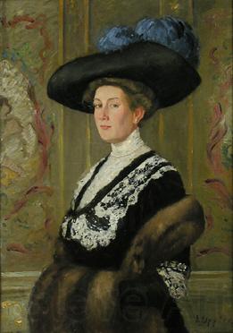 Ernst Oppler Portrait einer Dame mit Hut Spain oil painting art